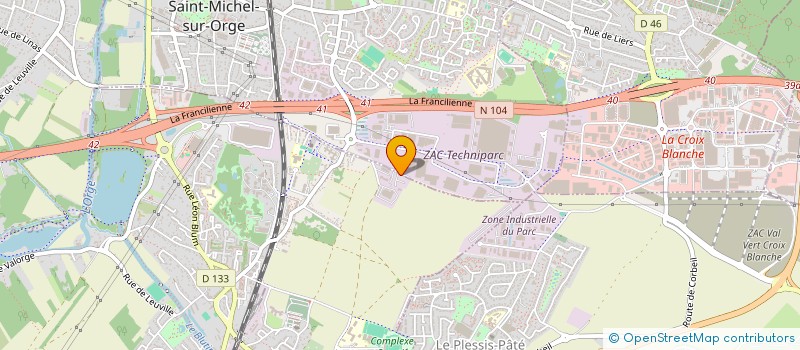 localisation de l'entreprise TRANSPORTS MANUTENTIONS NOEL à BRETIGNY-SUR-ORGE