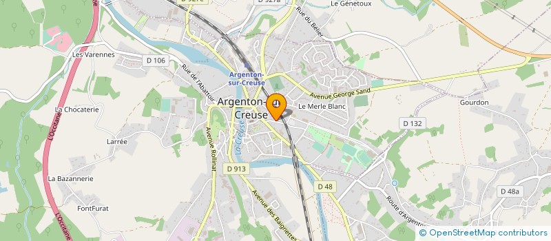 localisation de l'entreprise TRANSPORTS MARCADET à ARGENTON-SUR-CREUSE
