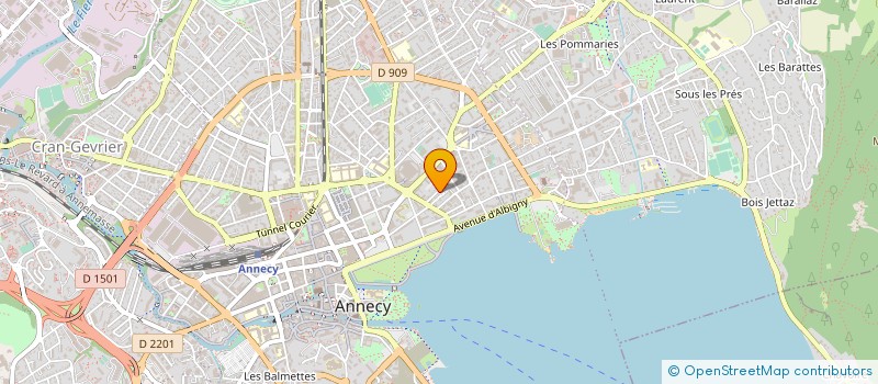 localisation de l'entreprise TRANSPORTS MARCUZZI SARL à ANNECY