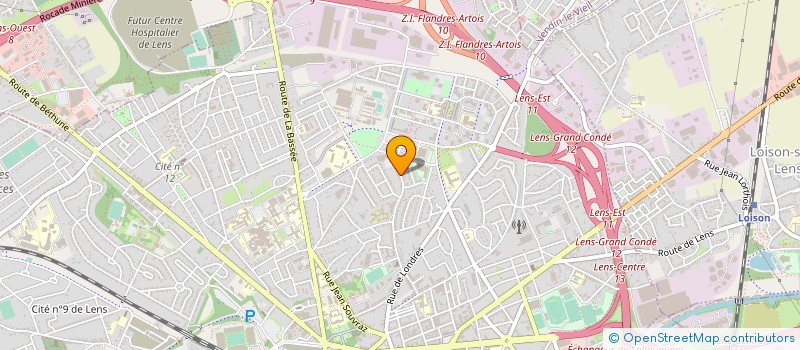 localisation de l'entreprise TRANSPORTS MARENCIC à LENS