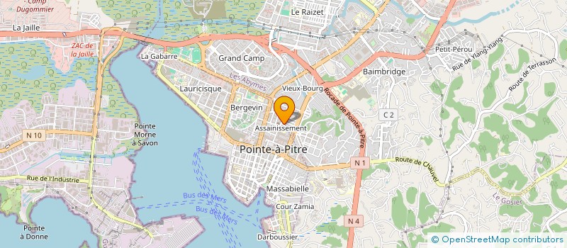 localisation de l'entreprise TRANSPORTS MARITIMES CARIBEENS à POINTE-A-PITRE