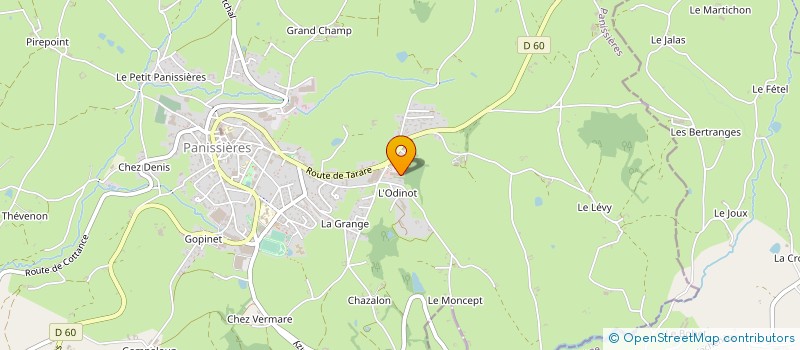 localisation de l'entreprise TRANSPORTS MARIUS FOUGERE  PANISSIERES