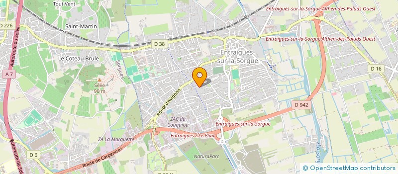 localisation de l'entreprise TRANSPORTS MASSONNET  ENTRAIGUES-SUR-LA-SORGUE