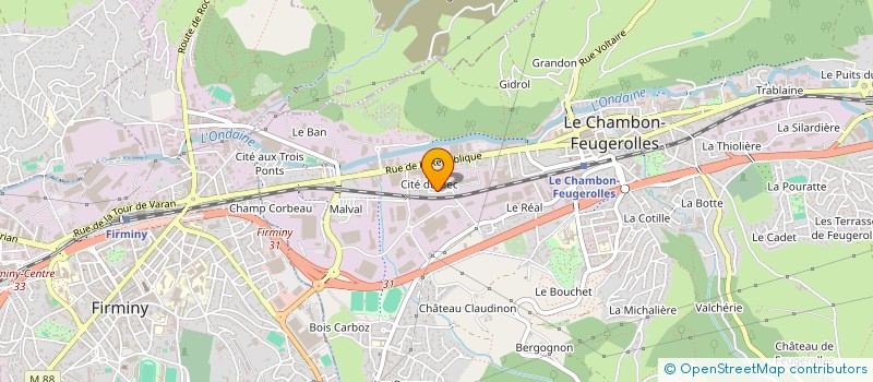 localisation de l'entreprise TRANSPORTS MICHEL DECITRE à LE CHAMBON-FEUGEROLLES