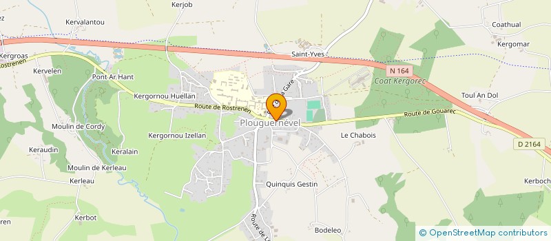 localisation de l'entreprise TRANSPORTS MILON  PLOUNEVEZ-QUINTIN