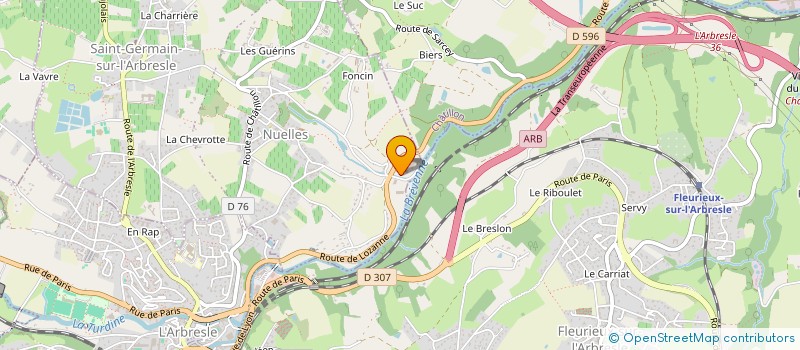 localisation de l'entreprise TRANSPORTS MONTAGNY ANDRE à SAINT-GERMAIN-NUELLES