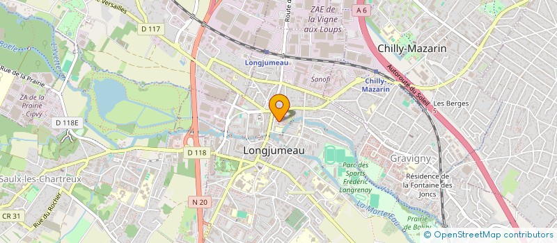 localisation de l'entreprise TRANSPORTS MORCHOINE à LONGJUMEAU