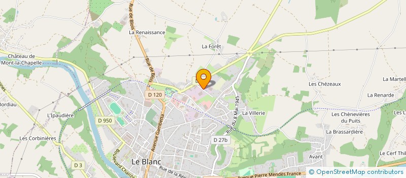 localisation de l'entreprise TRANSPORTS MOREAU 36 à LE BLANC