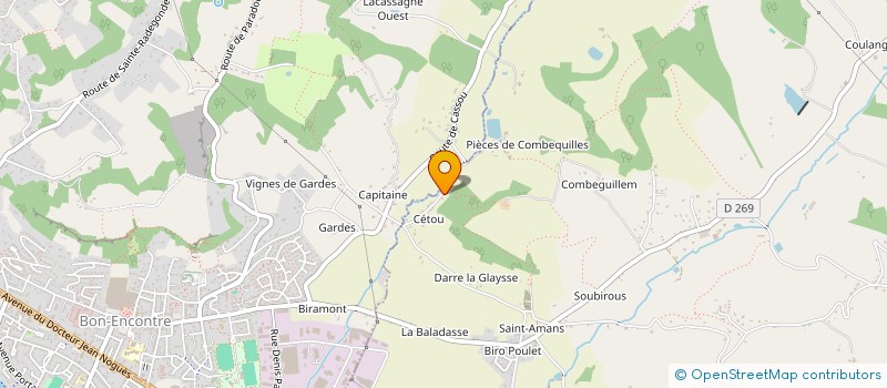 localisation de l'entreprise TRANSPORTS MOURGUES  CASTELCULIER