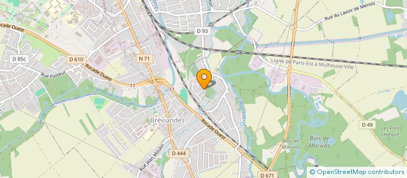 localisation de l'entreprise TRANSPORTS NOWACKI  BREVIANDES