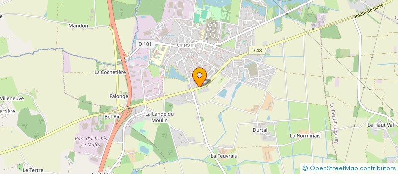 localisation de l'entreprise TRANSPORTS OLIVIER GEORGES à CREVIN
