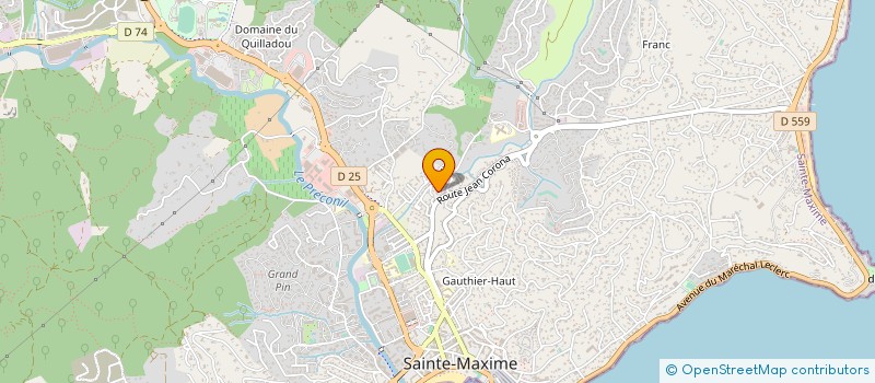 localisation de l'entreprise TRANSPORTS ORGANISATION 83 à SAINTE-MAXIME