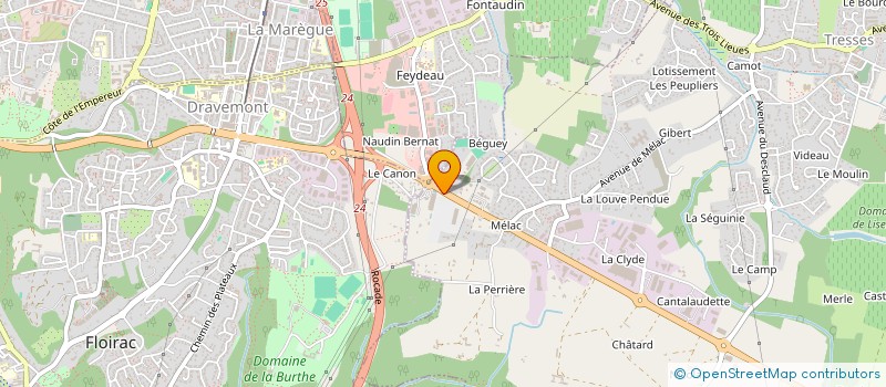 localisation de l'entreprise TRANSPORTS P.RODIERE à TRESSES