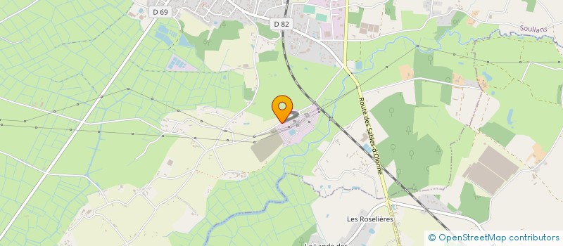 localisation de l'entreprise TRANSPORTS PAJOT ELINEAU à SOULLANS