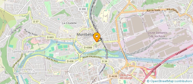 localisation de l'entreprise TRANSPORTS PELIER ROMAIN à MONTBELIARD