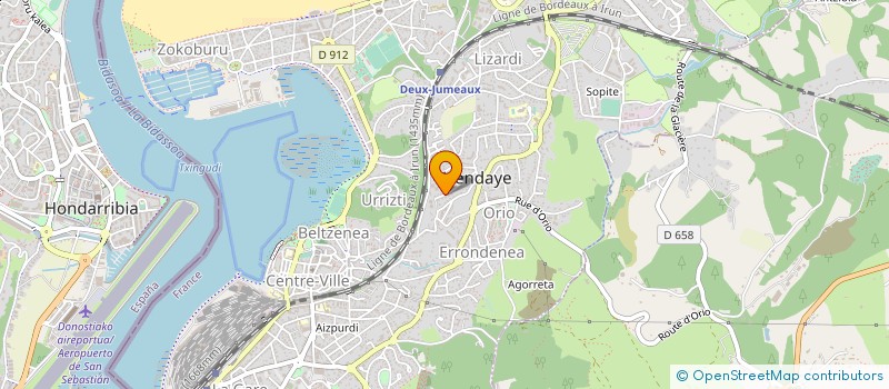 localisation de l'entreprise TRANSPORTS PERAL à HENDAYE