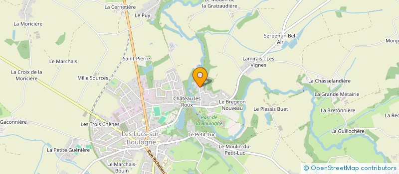 localisation de l'entreprise TRANSPORTS PERAUDEAU à LES LUCS-SUR-BOULOGNE