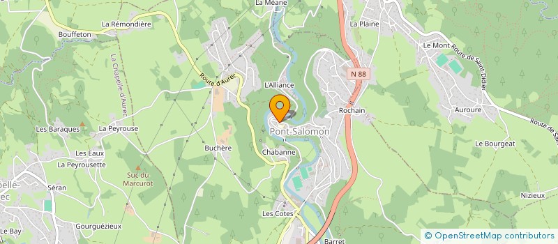 localisation de l'entreprise TRANSPORTS PEREZ ET FILS à PONT-SALOMON