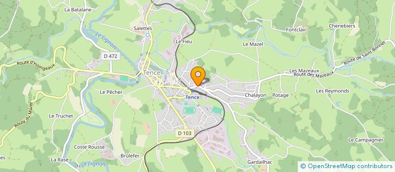 localisation de l'entreprise TRANSPORTS PERRIER à TENCE