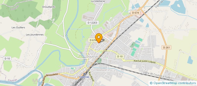 localisation de l'entreprise TRANSPORTS PETIT ET FRERES à COUTRAS