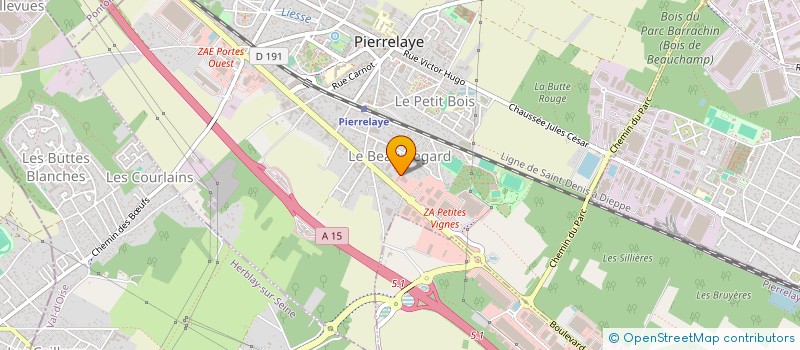 localisation de l'entreprise TRANSPORTS PETITDIDIER ET FILS  PIERRELAYE