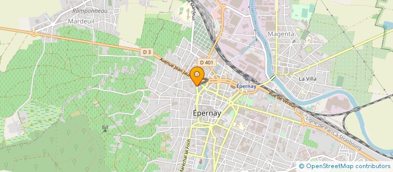 localisation de l'entreprise TRANSPORTS PHILIPPE ROUSSEL à EPERNAY