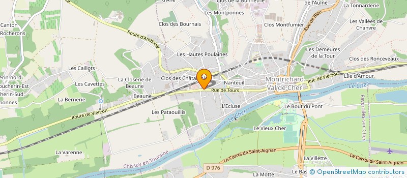 localisation de l'entreprise TRANSPORTS PIAUGE ET FILS à MONTRICHARD-VAL-DE-CHER