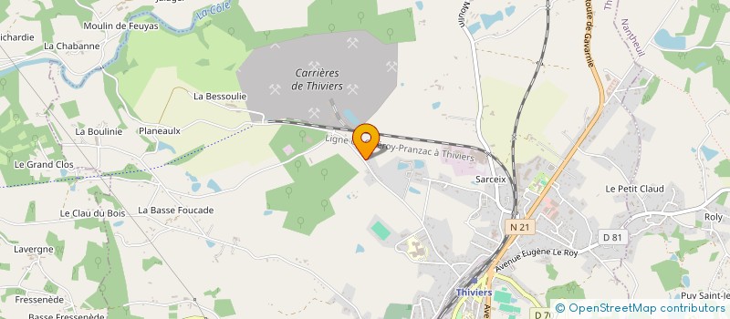 localisation de l'entreprise TRANSPORTS PIJASSOU  THIVIERS