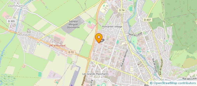 localisation de l'entreprise TRANSPORTS PILLOD  PONTARLIER