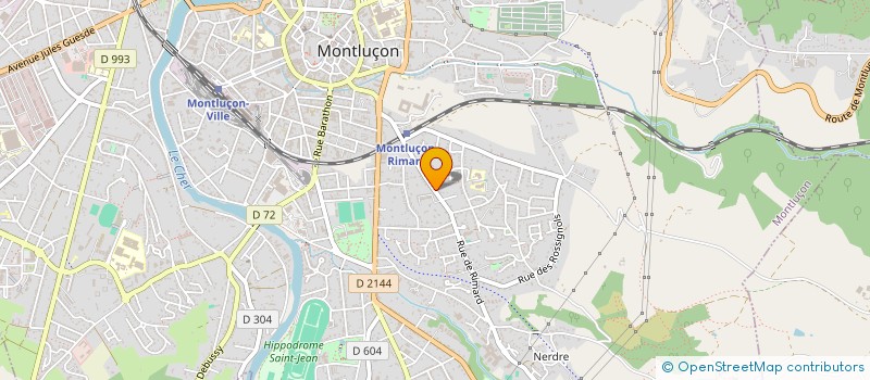 localisation de l'entreprise TRANSPORTS PIU GRATIEN à MONTLUCON