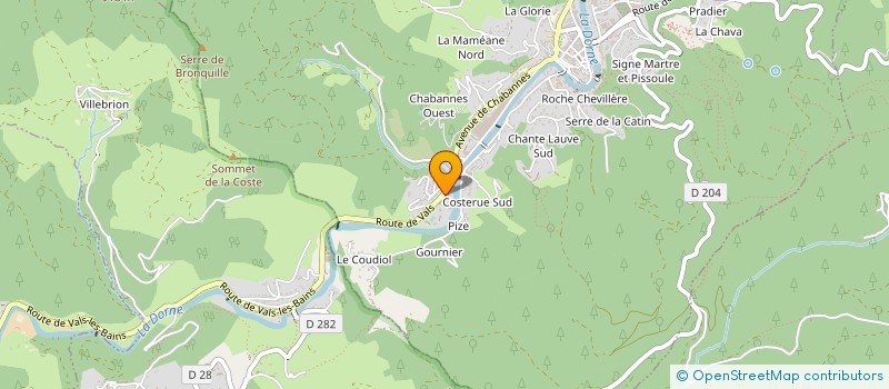 localisation de l'entreprise TRANSPORTS PLANTIER ET FILS à LE CHEYLARD
