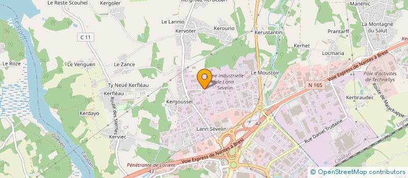 localisation de l'entreprise TRANSPORTS POULAIN à CAUDAN