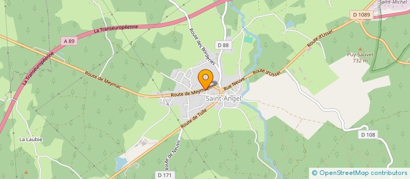 localisation de l'entreprise TRANSPORTS PRADEL  SAINT-ANGEL