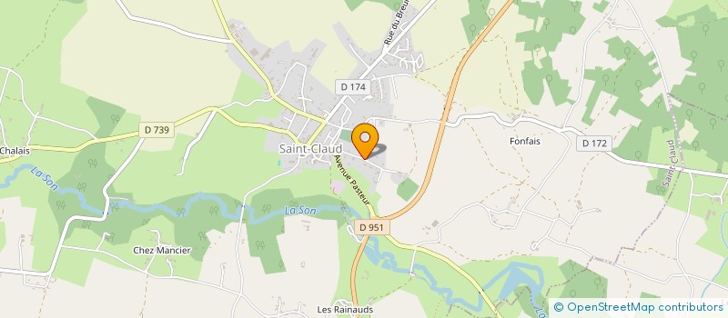 localisation de l'entreprise TRANSPORTS PREVOTEL à SAINT-CLAUD
