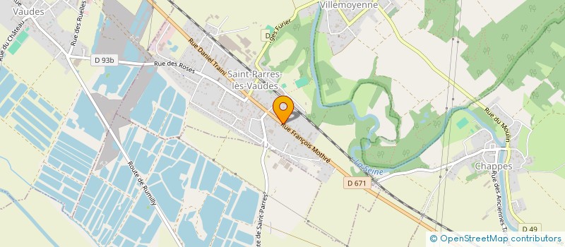 localisation de l'entreprise TRANSPORTS PRIEUX MORELIERE à SAINT-PARRES-LES-VAUDES