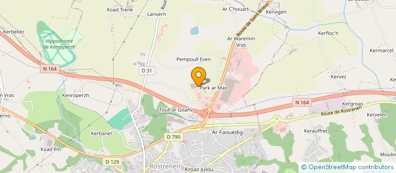 localisation de l'entreprise TRANSPORTS PRIGENT LE BOULC'H SARL  GLOMEL