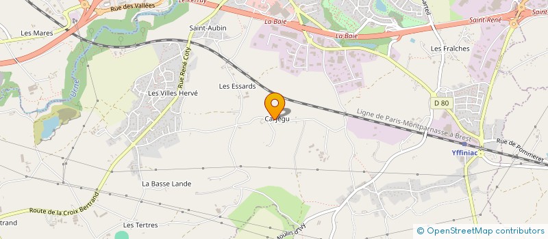 localisation de l'entreprise TRANSPORTS PRIOUX à YFFINIAC