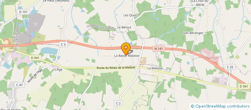 localisation de l'entreprise TRANSPORTS QUILLARD HENRI à SAINT-JUNIEN