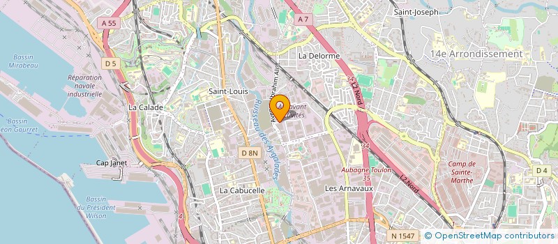 localisation de l'entreprise TRANSPORTS R CHEVALIER à MARSEILLE