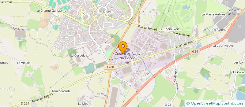 localisation de l'entreprise TRANSPORTS R COUEDIC à LE RHEU