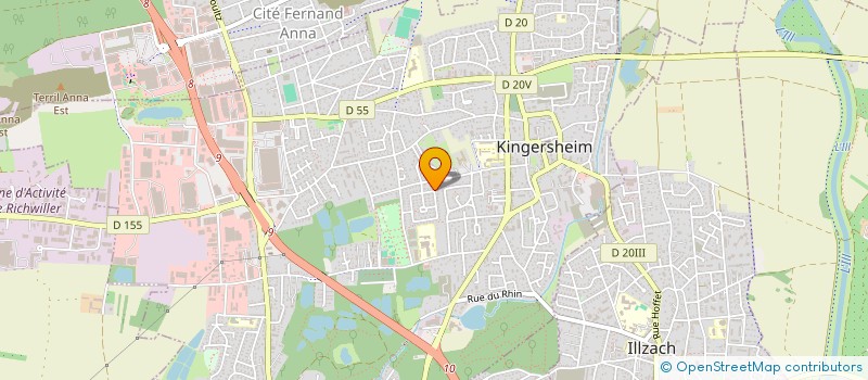 localisation de l'entreprise TRANSPORTS R.S.  KINGERSHEIM