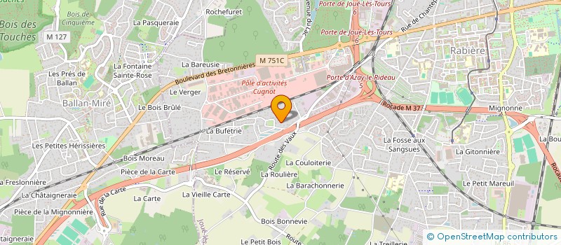 localisation de l'entreprise TRANSPORTS RAIMBAULT  JOUE-LES-TOURS