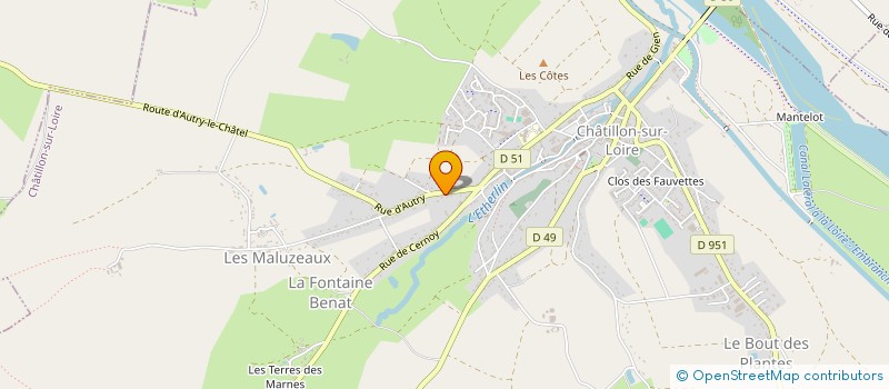 localisation de l'entreprise TRANSPORTS RAINE à CHATILLON-SUR-LOIRE