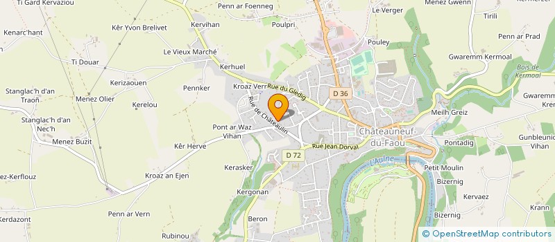 localisation de l'entreprise TRANSPORTS RANNOU à CHATEAUNEUF-DU-FAOU
