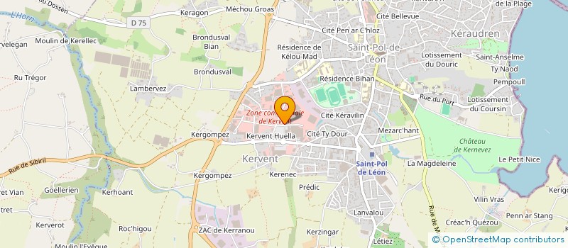 localisation de l'entreprise TRANSPORTS RAOUL à SAINT-POL-DE-LEON