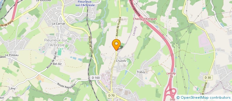 localisation de l'entreprise TRANSPORTS RATIVET  FLEURIEUX-SUR-L'ARBRESLE