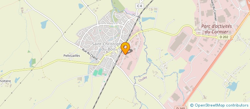 localisation de l'entreprise TRANSPORTS RAUD à SAINT-CHRISTOPHE-DU-BOIS