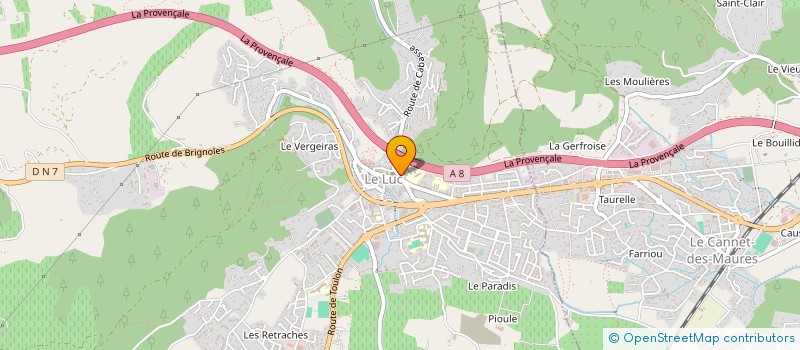 localisation de l'entreprise TRANSPORTS RAVASSO ET FILS à LE LUC