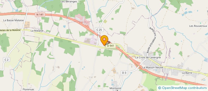 localisation de l'entreprise TRANSPORTS REBEYROLLE à SAINT-VICTURNIEN