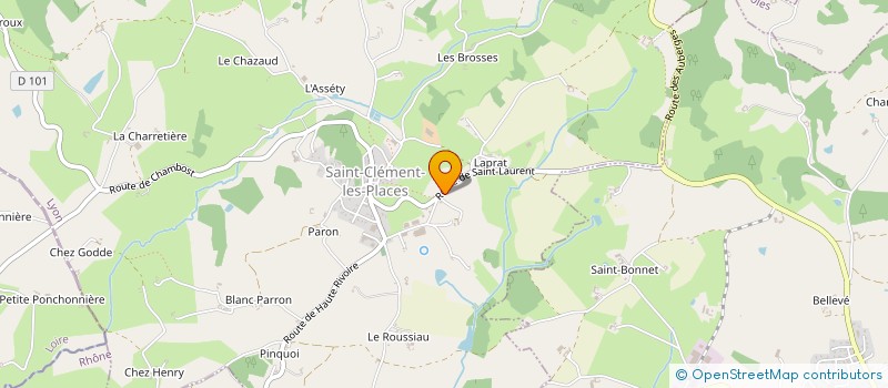 localisation de l'entreprise TRANSPORTS RESSICAUD SARL à SAINT-CLEMENT-LES-PLACES